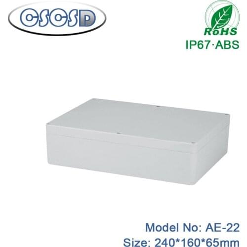 1pcs 240*160*65mm uv pcb box abs junction enclosure plastic injection enclosure abs instrument box abs water proof enclosure