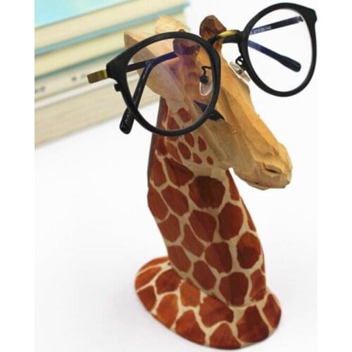 2019 solid wood creative fashion spectacle frame 6 styles display frame animal Solid Wood Jewelry Vintage gift ornament