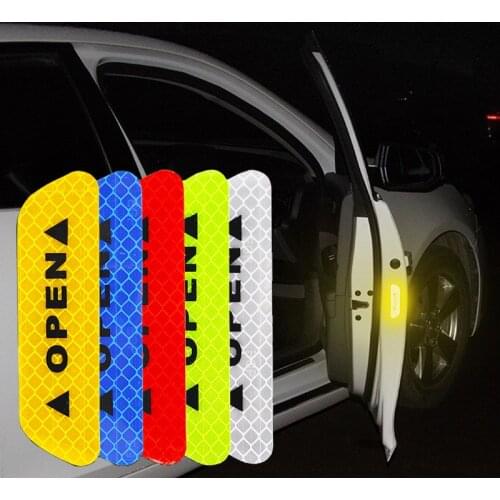 Car sticker Warning Stickers Car OPEN Reflective Tape For Mazda 2 3 5 6 2012 2013 2014 2015
