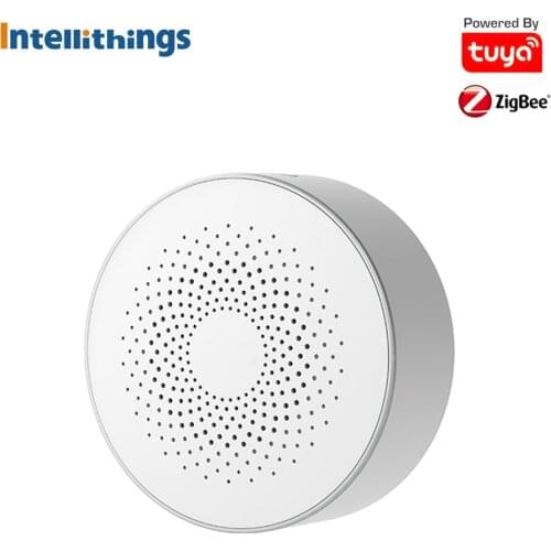 Intellithings Tuya Smart Zigbee Wireless Audible and Visible Alarm Sound and Flash Alarm Siren Detector Sensor Alexa Google Home