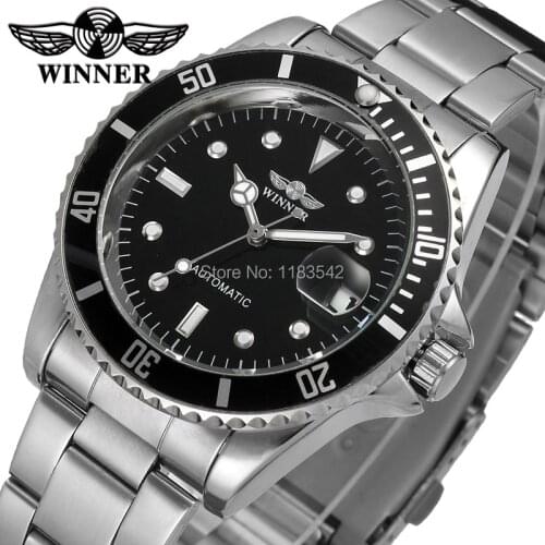 Winner Mens Watch Automatic Self-wind Leather Fashion Casual Crystal Analog Best Wrist Watch Color Black WRG8066M4T1