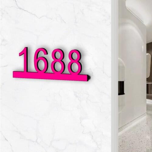 House Numbers Acrylic LED Room Design Metal Letters Personalize Decoration Customs Wall Decor Home Door House Sign Street Plates