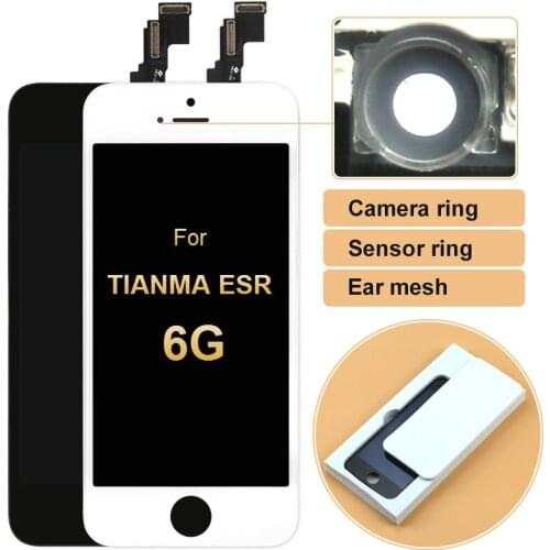 5pcs Tianma For iPhone 6 LCD Display LCD 4.7 inch Touch Screen Digitizer Assembly +camera ring with gifts