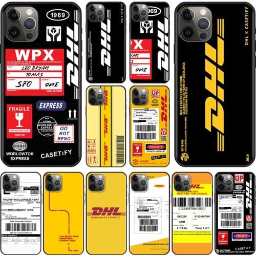 Express DHL First Class Case for iPhone 11 Soft TPU Cover for iPhone 12 Pro XR 7 8 Plus X XS Max SE 2020 Shell