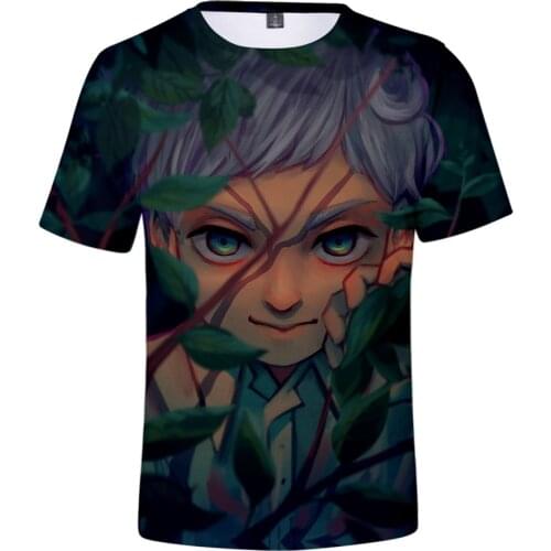 Anime The Promised Neverland 3D T Shirt Men And Women Summer Fashion Harajuku Anime T-shirt O-neck Casual Short Sleeves Tops