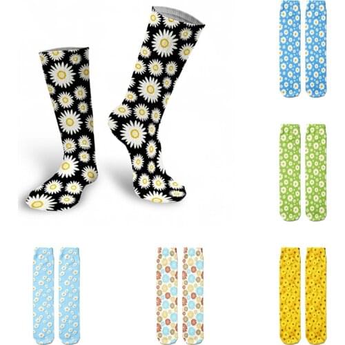 Chrysanthemum Flower Men Women Cotton Socks Casual High Ankle Breathable Harajuku Kawaii Socks Comfortable Art Summer Socks