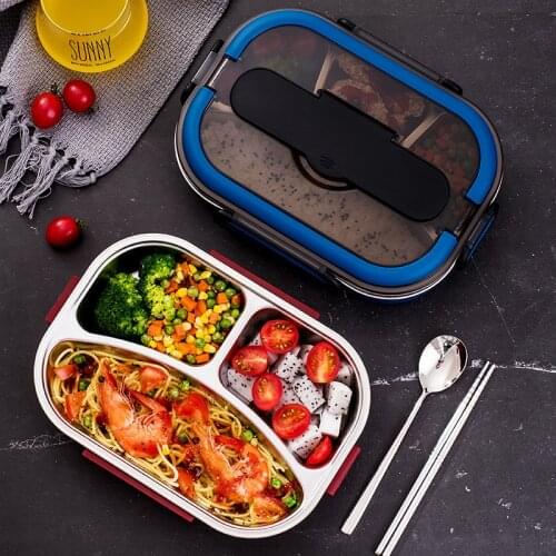 304 Stainless Steel Insulation Lunch Box Fast Food Tray Students Adult Office Workers Korean Large Capacity Thermal Lunch Box