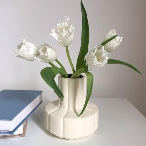 Ceramic Flower Vase for Table Decoration Living Room Decorative Vase Planter Tabletop Terrarium Glass Containers Desktop