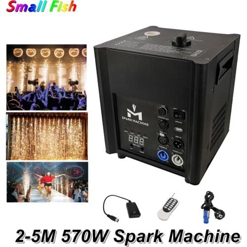 570W Cold Spark Firework Machine For Wedding Celebration DMX And Remote Control Spark Fountain Sparkular Machine Music Light DJ