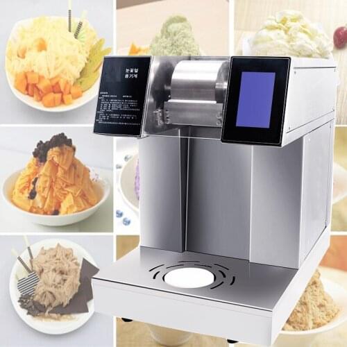 Smart Snow Ice Machine Snow Cone Machine Ice Crusher Commercial Stainless Steel Water Cooled Ice Crusher Smoothie Machine 220V