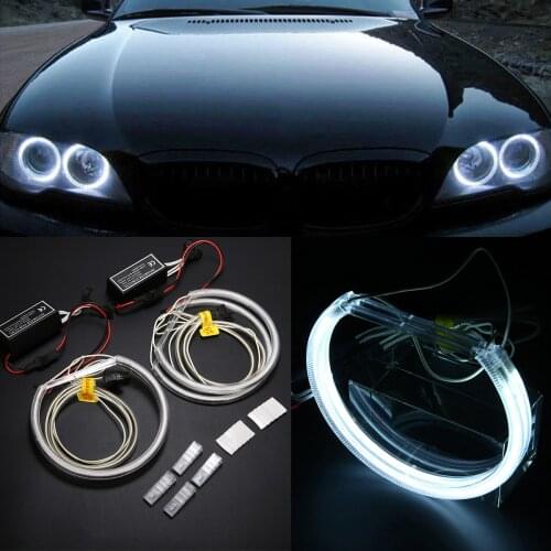 Mayitr 1pc 4pcs CCFL COB LED Angel Eye Super Bright Halo Ring Lights Lamp Set For BMW E36 E38 E39 E46 Led Headlight Car Styling