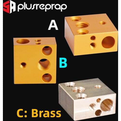 CR8 CR10 Printer J-Head Hotend Extrusion Aluminum Block Heated Block for MK8 Nozzle 3D Printer Parts