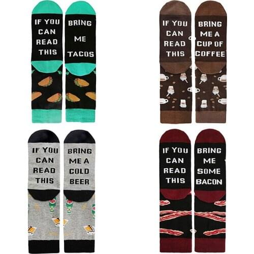 Long Socks With Funny words For Men Women Math Cotton Green Blue Black Red Winter Warm Long Fun Socks Set for Teen Boy Xmas Gift