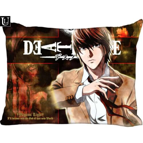 Custom death note Rectangle Pillow Cover Size 45x35cm (one side) Print Custom Zipper Polyester Cotton Pillowcase