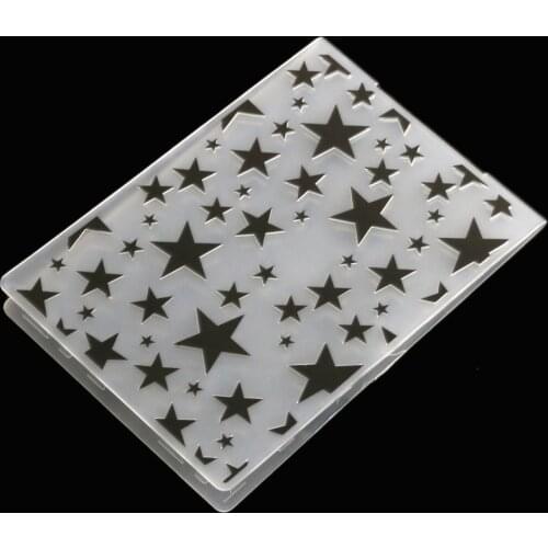 Star Shape Plastic Embossing Folder for Scrapbooking DIY Crafts Christmas Gift Card