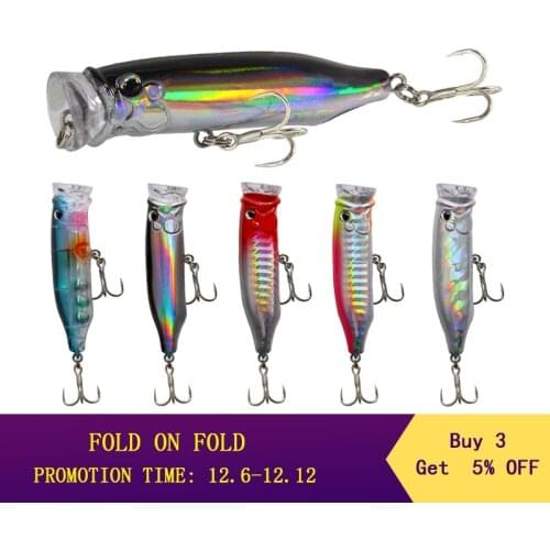 Popper Fishing Lures Weights 9.4g Topwater Lureisca Artificial Fishing Lure Fish Swim Bait Tackle Equipment Articulos De Pesca