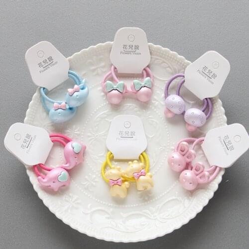 2PCS Cartoon Animal Mushroom Princess Headwear Kids Elastic Hair Bands Baby Headdress Children Hair Ropes Girls Hair Accessories