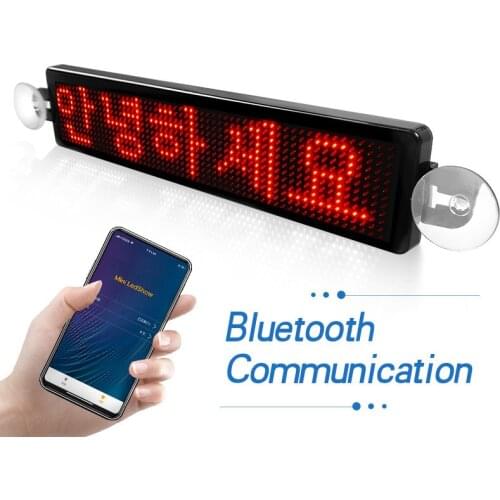 12v LED signage Bluetooth programmable LED display wireless graffiti text 12 * 72 matrix information flat display scrolling text