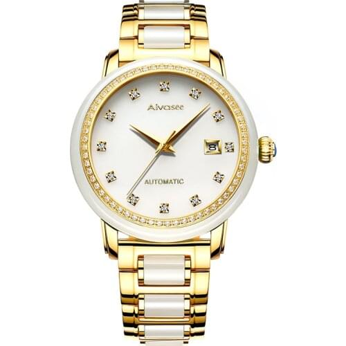 Top Classic Luxury Man Watch Brand Womens Watches Jade Sapphire Male Mechanical Wristwatch Clock New Popular Couple Watch