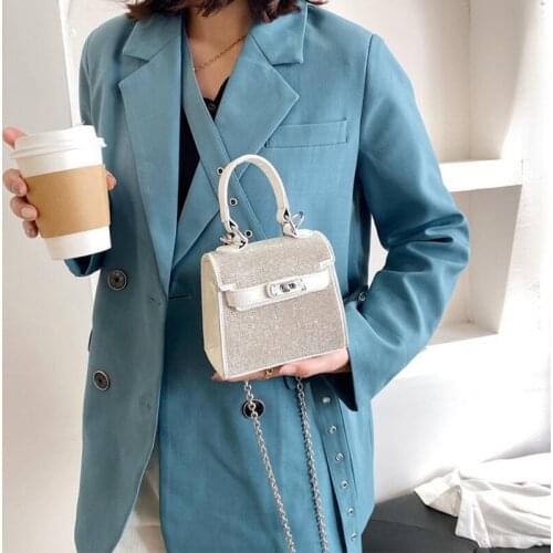 Diamond All-Match Chain Bag Women 2021 Fashion Simple Messenger Bag Office Handbag Shoulder Bags Ladies