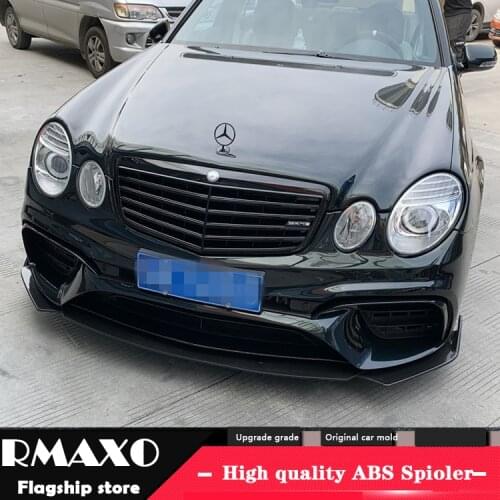 For W211 Universal Body kit spoiler 03-09 For Mercedes-Benz E-class W212 ABS Rear lip spoiler front Bumper Diffuser Protector