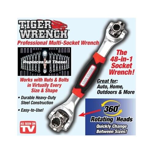 High Quality 48 in 1 Tools Socket Works with Spline Bolts Tiger Torx 360 Degree 6-Point, 12-Point, Torx, Square Universal Wrench