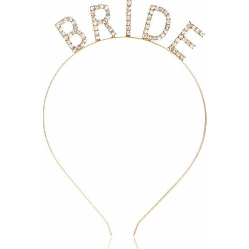 Women Crystal Rhinestone Bride Bridal Shower Bachelorette Party Crown Tiara Headband Hen Party Wedding Bridal Shower Silver