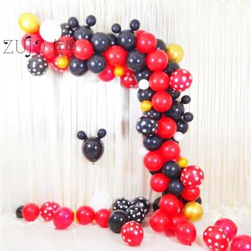 1 Set Minnie Mickey Mouse Party Arch Balloon Chain DIY Dessert Table Decoration Mickey Minnie Birthday Balloon Baby Shower Decor