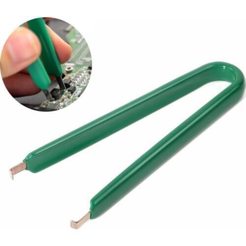 1Pc 3 Clolors U Type IC Chip Protection Pliers Stainless Steel Clip IC Extractor Removal ROM Extraction Tools