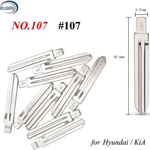 10PCS, NO.107 Universal Remotes Flip Key Blade 107# for Hyundai/Kia KD Remote