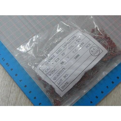1000pcs/lot High Quality 33NF 333 50V Ceramic dielectric Capacitor 33NF 333 50V dip ceramic capacitors 33NF