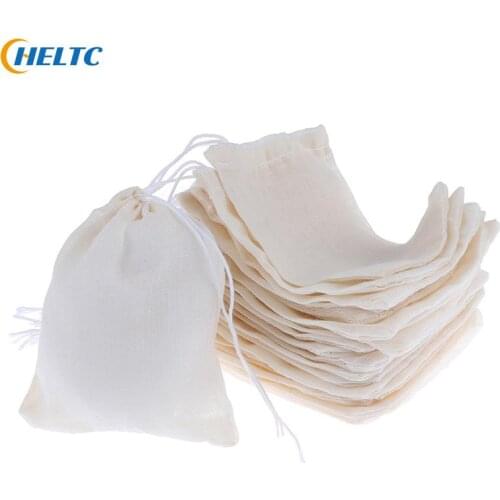 20pcs/lot Empty Tea Bags With String Teaware Filter For Herb Loose Tea Soup Flavoring Cooking Teabags Kitchen Accessaries