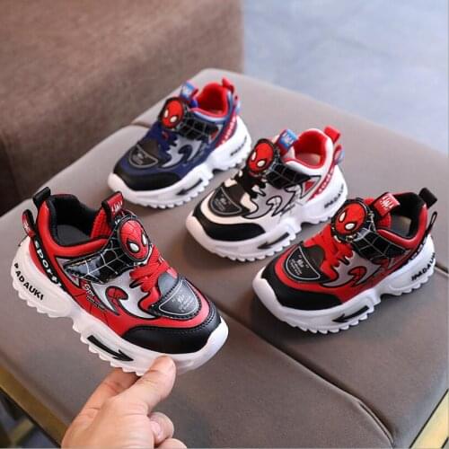 2020 New Autumn Spiderman Kids Shoes For Boys Running Children Sneakers Walking Sneakers Tenis Infantil Teenagers Sport Shoes