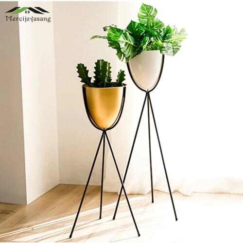 4Pcs/Lot Flower Vases Floor Metal Vase Plant Dried Floral Holder Flower Pot Road Lead for Home/Wedding Corridor Decoration G115