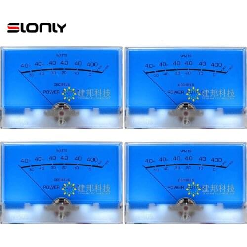 4pcs TN-105 Classic McIntosh Lake Water Blue VU Meters DB Tube Amplifier Power Discharge Flat Front Stage Audio Power Backlight