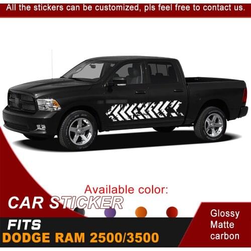 Car Accessories Gradient Side Door Stripe Graphic Vinyl Car Sticker For Dodge Ram 2500/3500 Car Stickers And Decals