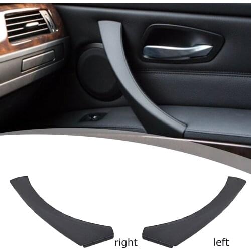 Black Left/Right Side Car Interior Inner Door Panel Handle Pull Outer Trim Cover For BMW 3-Series E90 E91 Auto Accessories