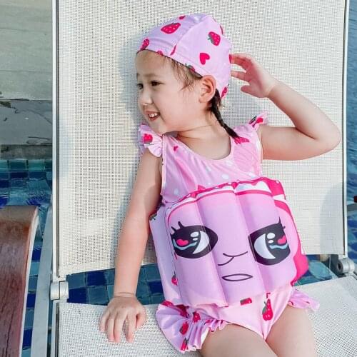 Childrens 1 Piece Swimsuit Kids Bathing Suit Plus Size Korean Swimming Girl Swimwear For Teens 2020 Children Buoyancy Ins Mayo