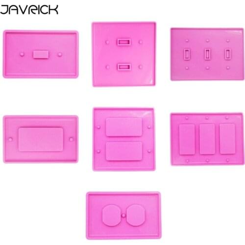 Epoxy Resin Mold USB Socket Panel Light Switch Cover Silicone Mould DIY Crafts Making Tool