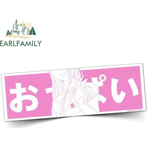 EARLFAMILY 13cm x 5.3cm For Japanese Anime Slap Car Stickers Campervan Decal Waterproof Vinyl Car Wrap Truck Occlusion Scratch