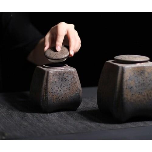 Porcelain Tea Storage Jar Kung Fu Tea Set Accessories Seal Cans Tea Caddies Coffee Beans Canister Caddy cajatea ceramic canister