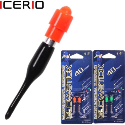 ICERIO 2 Pieces/card Micro Light Stick Waterproof Electronic Glow Stick Night Fishing Fishing Float Bobbers Tackle Accessory