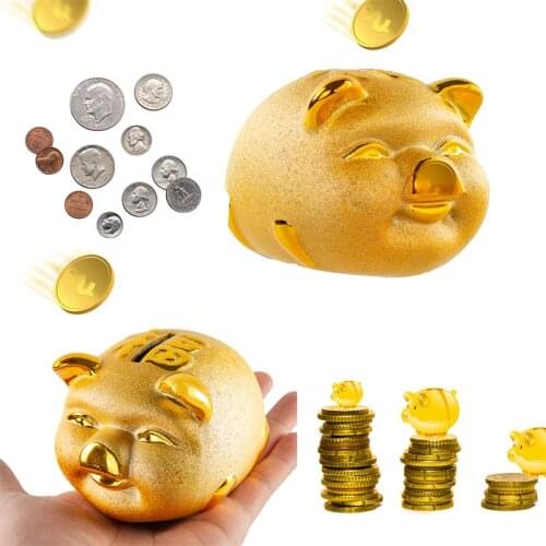 Pig Bank Ceramic Piggy Bank Deposit Box Household Children Toys Money Boxes Cartoon Ceramic Pig Coins Cash Storage Box Gift