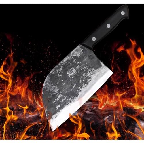 Hand-forged butcher Kitchen Knife Chopping Slicing Cutting Dual-purpose Meat Cleaver Knives Handmade Kitchen/Outdoor Cook Tools