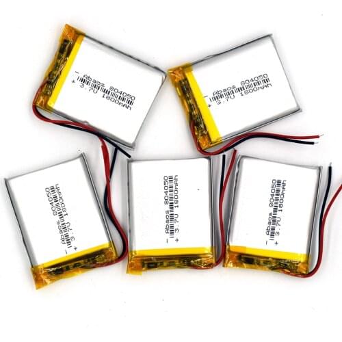5PCS 3.7V 1800mAh 804050 Li-polymer Rechargeable Battery lithium Li-Po ion for MP3 MP4 KTV family microphone with GPS