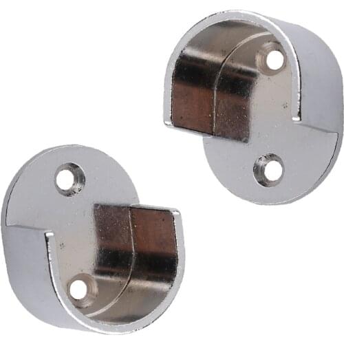 Metal Curtain Rod Finials Caps Wall Bracket for 25/28mm Hardware Durable