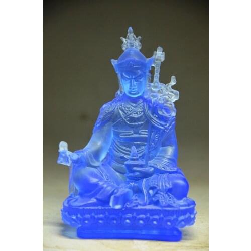 MOEHOMES Chinese antique colored glaze statue Happy Buddha statue Classical home decoration