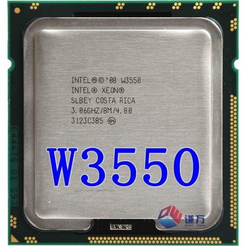Original lntel Xeon W3550 Quad Core 3.06GHz TDP 130W 8MB Cache LGA 1366 Desktop CPU (working 100% Free Shipping)