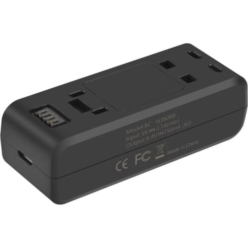 1300mAh Insta 360 R Lithium Battery Base with Micro Type-C input Dual Charger IS360RB For Insta360 ONE R 4K /1- Inch/ 360