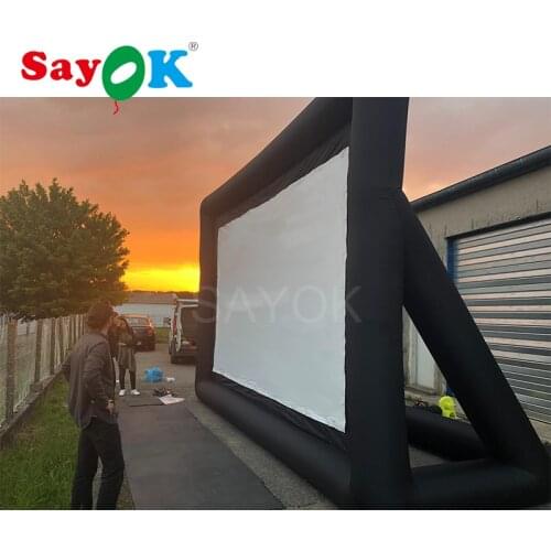6x4m(16.7x13.12ft) Portable inflatable movie screen projection screen inflatable cinema tv screen outdoor